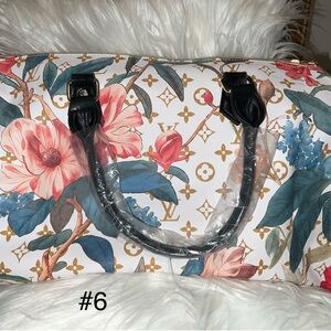 Floral Designer Women's Bag - Black and Multicolor